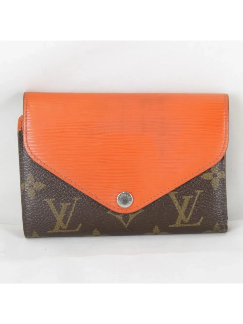 Louis Vuitton Portefeuille Ma Trifold Wallet Monogram Canvas Epi Leather Orange